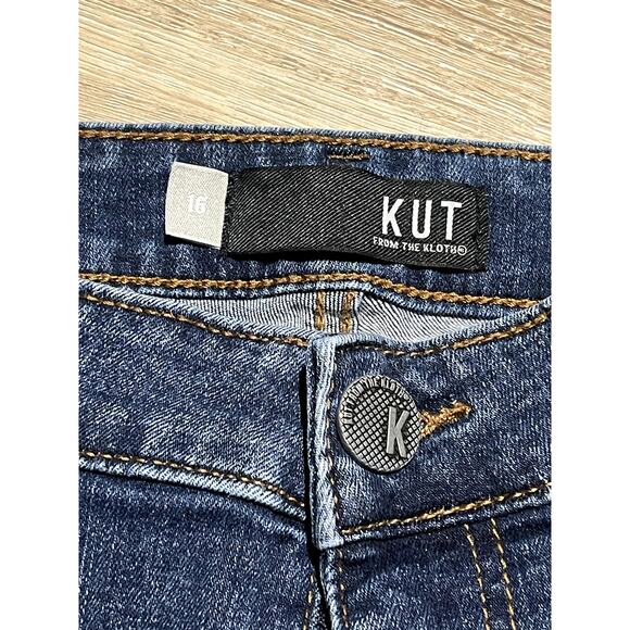 Kut from the Kloth Jeans 16‎ Donna High Rise Ankle Skinny Raw Hem EUC - Picture 3 of 10